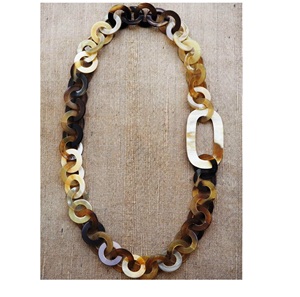 Bijoux en corne de buffle naturelle Collier en corne de buffle naturelle Produit indien fait à la main - Product Image 2