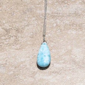 สร้อยคอแฟชั่นทรงลูกแพร์ประดับด้วยลูกปัดลาพิส ลาซูลี ขนาด 13x18 มม. ดีไซน์สวยงามทันสมัย สไตล์พุทธ - Product Image 5