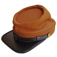 Raro francés clásico III Kepi hecho a mano bordado de lingotes sombreros antiguos fabricación tocado 1829 1914