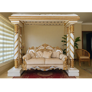 Último diseño de madera de teca Columpio de oro blanco para el hogar tradicional al aire libre/interior indio Jhula mejor madera tallada columpio venta EE. UU. - Product Image 1
