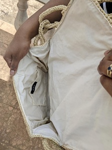 Sac à bandoulière en raphia bohème vintage fait main avec chaîne tressée, fermeture à bouton, résistant à l'eau pour toutes les saisons - Product Image 3