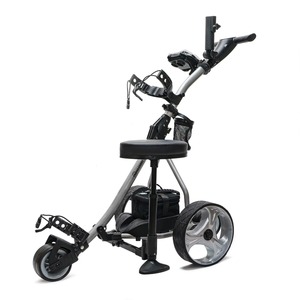 Carrito de Golf Eléctrico Plateado con Control Remoto y Batería de Litio X3R de Alta Calidad de 20 Ah con Soporte para Palos - Product Image 2