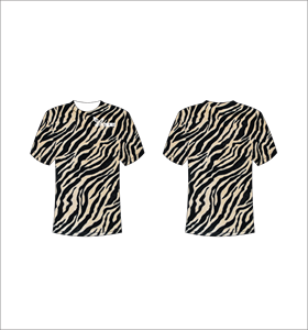 T-shirt à manches courtes pour hommes Ferocious Men, imprimé tigre, sublimation, coupe classique, col rond, tissu tricoté, vente en gros, OEM, personnalisé - Product Image 1