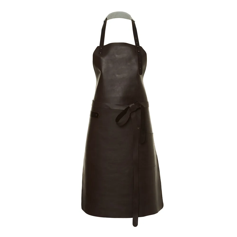 Tablier en cuir pur de qualité supérieure pour femmes Tablier en cuir personnalisé respirant écologique Tablier de chef barbecue en cuir pour femmes Vente en gros