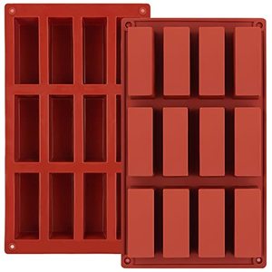 Molde Rectangular de Silicona de 2 Piezas, Decoradores de Pasteles, Resistente a Altas Temperaturas, Fácil de Desmoldar, para Pasteles de Chocolate, Repostería, Manualidades - Product Image 1