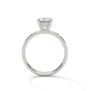 High Quality 925 Silver VVS Moissanite Diamond <b>Ring</b> withOval Cut and White Gold Overlay for Womens Wedding Engagement <b>Ring</b> - Product Image 5