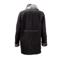Manteau long en cuir de mouton noir 100 % respirant pour femme, grande taille, haute qualité, modèle OEM 2026 très demandé