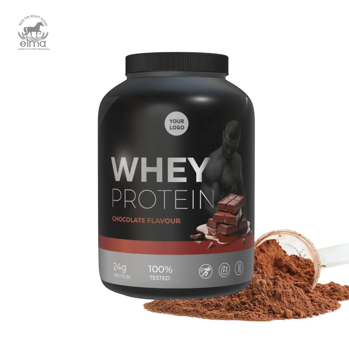 Directe Fabriek Sport Supplement Wei Proteïne Poeder Donkere Chocolade Smaak Shakes Voor Spierwinst Geschikt Voor Dagelijkse Fitness