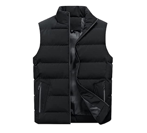 Gilets matelassés légers pour hommes, chauds et confortables pour l'extérieur, style urbain, avec logo imprimé personnalisé OEM, gilets rembourrés sans manches pour hommes - Product Image 4