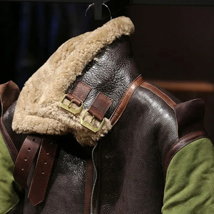 Usine 2025 nouveaux hommes Shearling-vol veste mode cuir poche-laine doublure en peau de mouton veste froid hiver mode vestes - Product Image 4