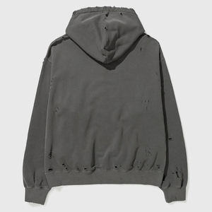 Sudaderas con capucha para hombre Vintage Acid Wash bordado desgastado Pull over Hoodie 450gsm algodón de gran tamaño French Terry Pullover - Product Image 4