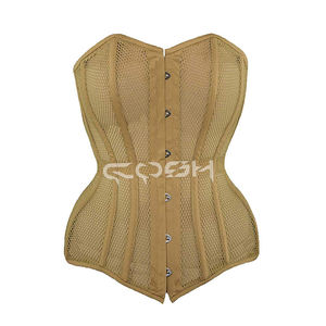 ชุดกระชับสัดส่วนทรงโอเวอร์บัสต์สีเบจ  โครงเหล็กเสริมความแข็งแรง  ระบายอากาศได้ดี  ช่วยให้เอวคอดทรงนาฬิกาทราย  สำหรับการกระชับสัดส่วน - Product Image 1