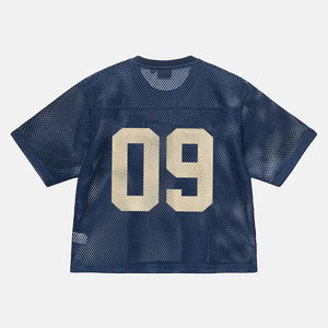 New Custom Screen Print Boxy T <b>Shirts</b> Mesh Oversized T-<b>shirts</b> Soccer Wear Football Basketball Jersey Boxy Fit Mesh T-<b>Shirts</b> - Product Image 2