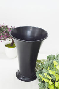 Fantaisie Vintage Unique Table Pot De Fleur En Métal Poudre Enduit Antique Noir Premium Design De Luxe Maison/Mariage Décoration Vases - Product Image 5