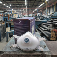 Masque jetable FFP3 de haute qualité avec valve d'expiration et coussinets nasaux en PU intégral, vente en gros d'usine, respirateur pour la poussière EN149