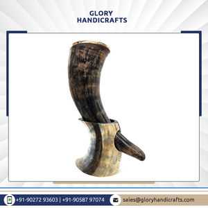 Taza de cuerno para beber cerveza de cerámica ecológica vikinga hecha a mano, accesorio de fiesta clásico con tapa duradera, se requiere lavado a mano - Product Image 2