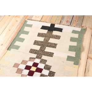 พรมวินเทจตุรกี ขนาด 2.8x10.5 ฟุต (84x320 ซม.) ลายพืชและต้นไม้สีเขียว - Product Image 5