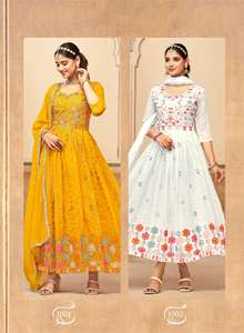 Costume Anarkali très demandé avec détails en tissu faux georgette, tenue ethnique indienne pour les festivals et les cérémonies de Sangeet - Product Image 3