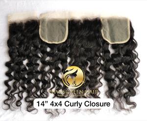 Extensiones de Cabello Virgen Indio 100% Natural de Templo, Rizado Suelto de 14'', con Cierre de Encaje Transparente 4x4, Venta al por Mayor, de un Solo Donante, Proveedor Indio - Product Image 6