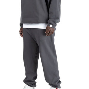 Tissu éponge français personnalisé Heavyweight Sweat Joggers, pantalon de survêtement uni unisexe usine OEM/ODM - Product Image 6