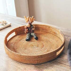 ถาดใส่แก้วและชามแบบใช้แล้วทิ้งถาดหวายเวียดนามงานแฮนด์เมดอเนกประสงค์หรูหราเป็นมิตรต่อสิ่งแวดล้อม - Product Image 4