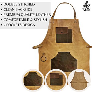 ผ้ากันเปื้อนหนังแขนกุดผ้ากันเปื้อนหนังสำหรับงานครัวกันน้ำขนาดออกแบบได้ตามต้องการ - Product Image 5