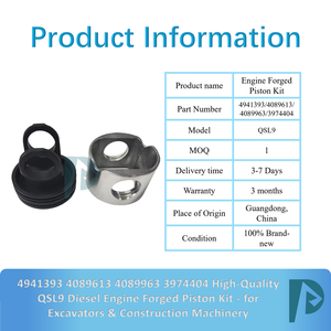 4941393 4089613 4089963 3974404 High-Quality QSL9 Diesel Engine Forged Piston Kit - for Excavators & Construction Machinery - Product Image 3