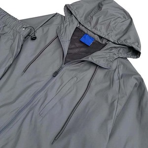 Ababus Sports Tracksuits Veste coupe-vent 2 pièces pour homme, couleur grise, pantalon zippé, vêtements de sport, survêtements en polyester - Product Image 3