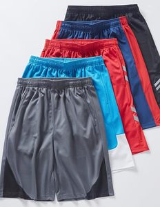 Paquete de 2 pantalones cortos de gimnasio para hombre de 10 \ ", holgados, informales, con patrón sólido, 100% poliéster, con bolsillos, pantalones cortos de entrenamiento - Product Image 5