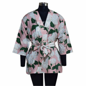 Kimono de algodón estampado, ropa de dormir para mujer, excelente ropa de dormir para el hogar, Zed Aar Exports, suave y cómoda para la temporada de primavera - Product Image 1