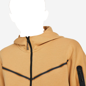 Chándal con cremallera de alta calidad para hombre, chándal unisex con parches de chenilla estampados y logotipo personalizado, ropa deportiva transpirable de invierno - Product Image 3