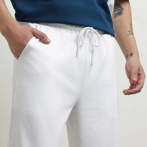 Customized Eco-Friendly 100% Cotton Comfortable <b>Men</b> Summer Tracksuit Set with Custom Logo <b>T</b>-<b>Shirt</b> and Trousers - Product Image 5