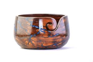 Bol à laine en bois, figurine Lichtenberg en résine, diamètre 7x4, cadeau personnalisé pour les tricoteuses, bol à laine en bois - Product Image 4