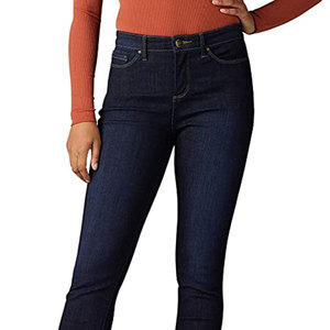 Haut femme tendance taille haute en détresse Denim pantalon slim Style Unique couleur unie dentelle hiver Cargo jean respirant Plus - Product Image 5