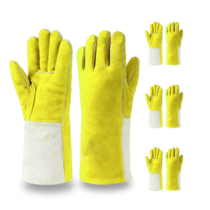 Gants de soudage en cuir résistant à l'abrasion, résistants à la chaleur, personnalisés, non rigides, de sécurité, imperméables, antidérapants, durables - Product Image 5