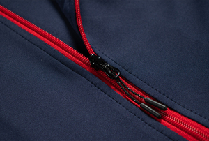 Transpirable lavado ácido Verano Impreso Patrón sólido Chándales 100% Poliéster Stand Collar Cierre Frontal Logo Set Diseño - Product Image 6