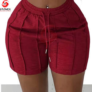Shorts en molleton respirant pour femmes grandes tailles, haute qualité, 100% coton, taille élastique, décontractés, personnalisables - Product Image 3