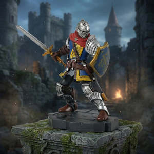 ชุดฟิกเกอร์ PVC สภาพใหม่ ออสการ์ เชวาเลียร์ จาก Dark Souls ขนาด 30 ซม. ของเล่นทหาร ดีไซน์ OEM แบบกำหนดเอง อุปกรณ์เสริมอนิเมะ - Product Image 2