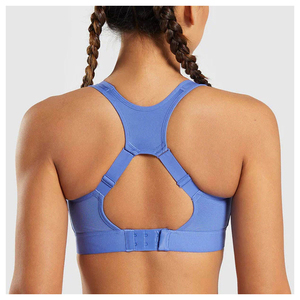 Sujetador deportivo push-up de belleza de tela cómoda sin costuras para mujer de talla grande con logotipo frontal lavado-Técnicas - Product Image 5