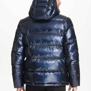 Blouson matelassé standard pour homme avec poche latérale, fermeture éclair avant, manches longues, col à capuche, look décontracté, veste pour homme, vestes pour homme - Product Image 2