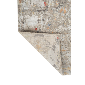 Alfombra Rectangular Uvenuti Azul de Lana y Seda de Bambú Anudada a Mano con Patrón Abstracto para Pasillo o Habitación LRB-1544 (Cs-01) - Hecha para Uso Doméstico - Product Image 5