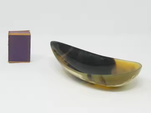 แตรควายใหม่ชามอาหารเสิร์ฟควายชามอาหารสำหรับโรงแรมฮอร์นสีขาวและสีดำโดยงานฝีมือเสี้ยว - Product Image 2