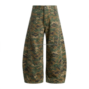 Jeans Personalizados al por Mayor, Jeans de Cintura Alta, Pantalones de Mezclilla Acampanados con Efecto Push-Up, Jeans de Camuflaje Elásticos Holgados para Mujer, Fabricante - Product Image 5