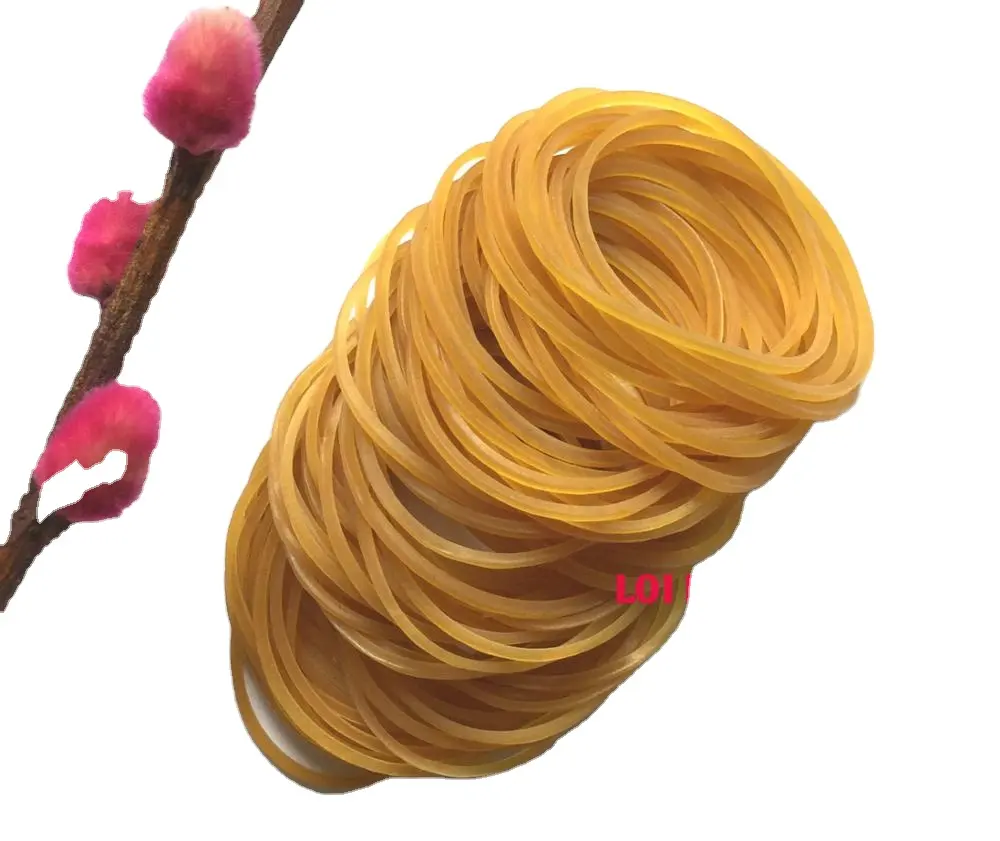 Rubber band Common Daily use for all purposes Clear colour elastic withstand high-temperature Brown Natural color Diameter 45mm
