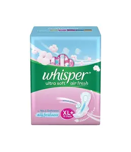 Whisper Ultra Softs Air Fresh Sanitary Pads for Women, XL - Soft top sheet for extra gentleness on skin