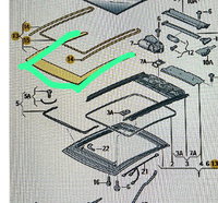 Cache-cadre de toit ouvrant neuf d'origine en noir piano en forme de U pour VW Golf Sportsvan et Golf 7 Système Webasto 5G6877059