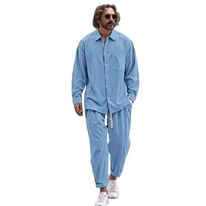 Nuevo Conjunto Deportivo de Invierno para Hombre, 2 Piezas, Chaqueta + Pantalón, Traje Deportivo de Felpa, Secado Rápido, Transpirable, Poliéster/Algodón, Asia - Product Image 1