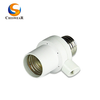 Portalámparas Chiswear de PC con Sensor de Luz Automático Día/Noche, Rosca E27/E26, Negro, AC 85-165V, Garantía de 5 Años para Jardín y Calle