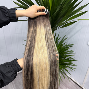 Venta al por mayor de extensiones de cabello ondulado de Vietnam de un solo donante, cutícula sedosa alineada, mechones de cabello humano liso y virgen - Product Image 1