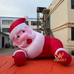 Newest production Christmas festival decoration cartoon inflatable Santa Claus balloon with factory cheap price